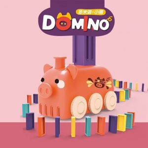 Electric Automatic Laying Domino Brick Train Building Blocks Rocket Toys For Children Colorful Domino Game Educational 1.jpg 640x640 1 - Domino Train