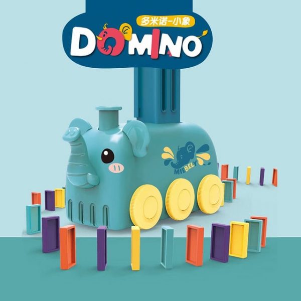 Electric Automatic Laying Domino Brick Train Building Blocks Rocket Toys For Children Colorful Domino Game - Domino Train